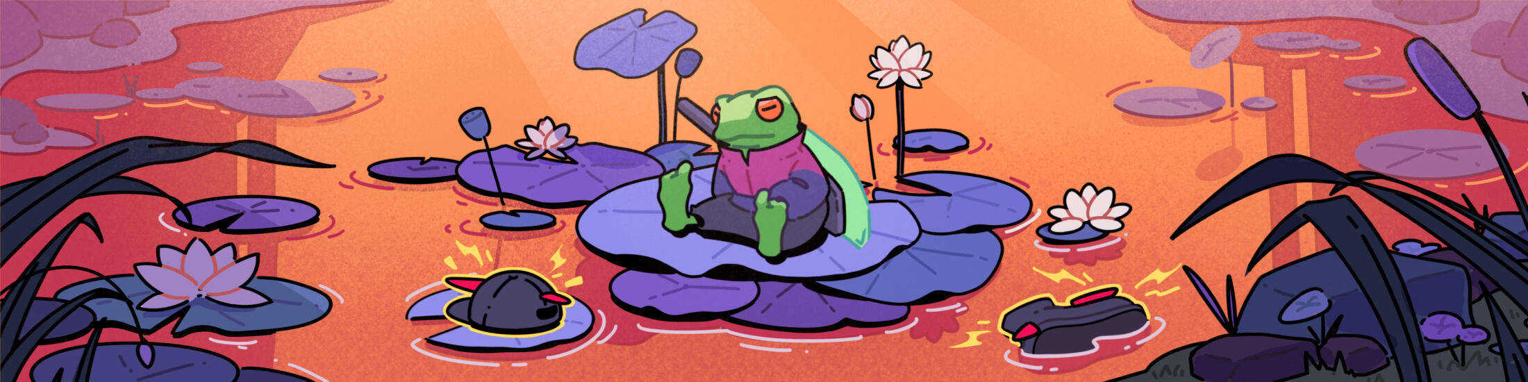 Pensive Froggy Banner