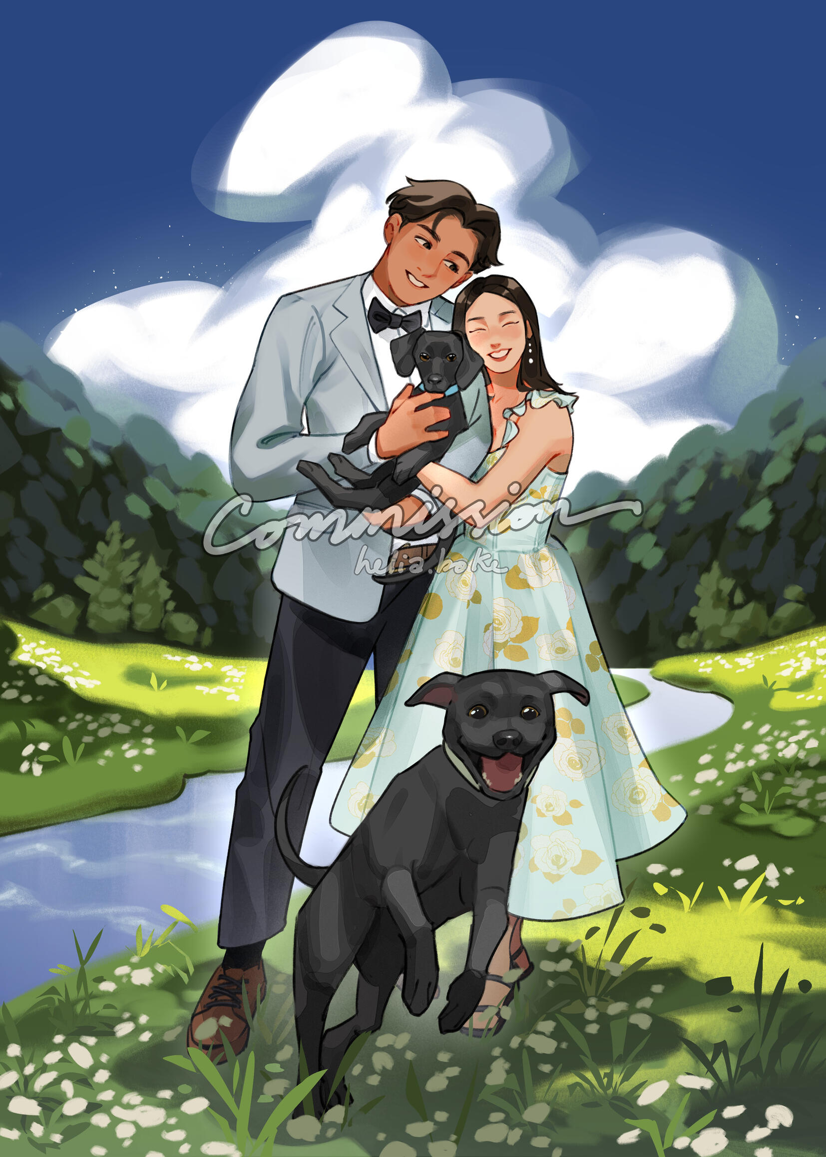 $235 (2 full-chars + 2 pets + background)