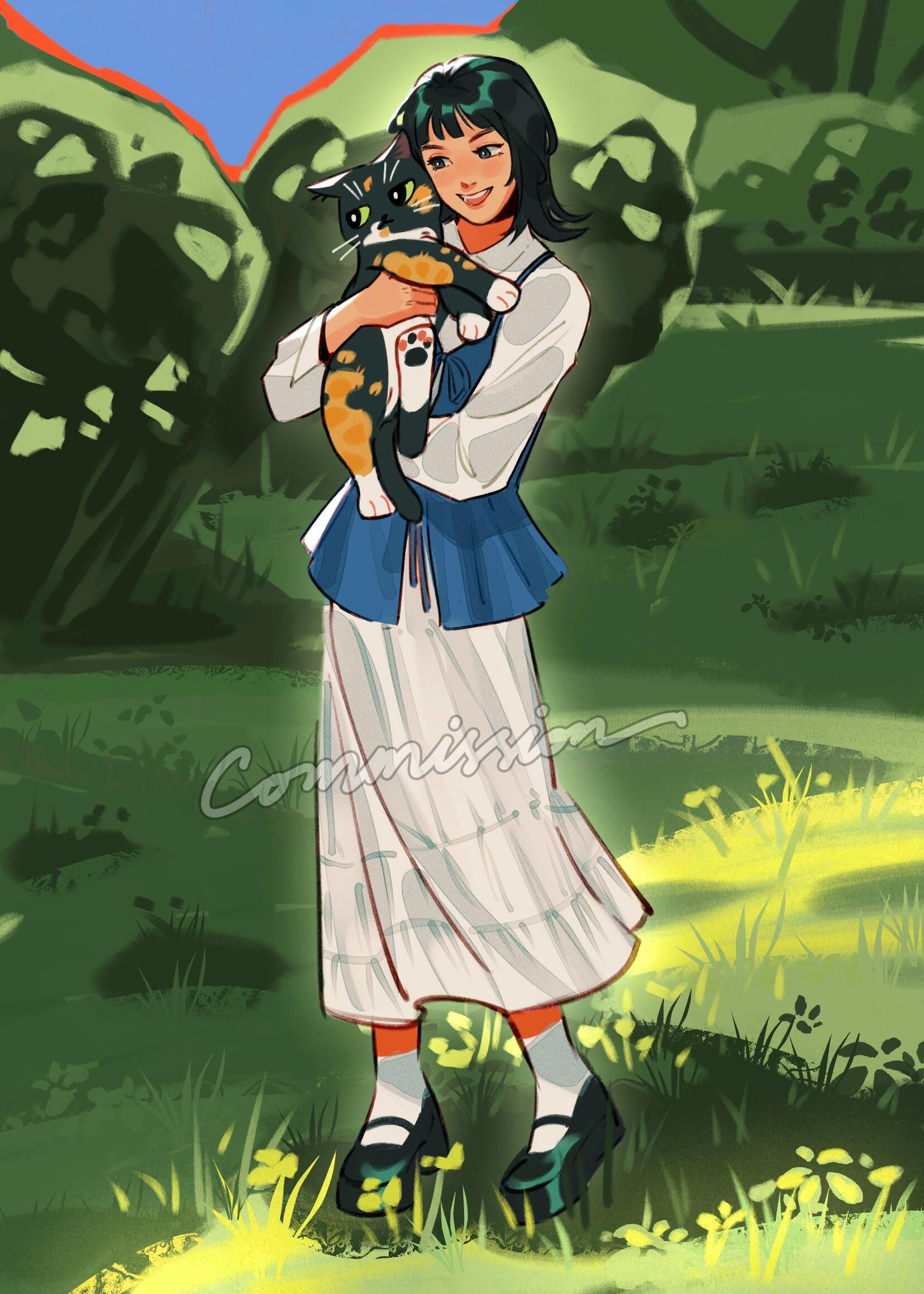 $125 (full-char + pet + background)